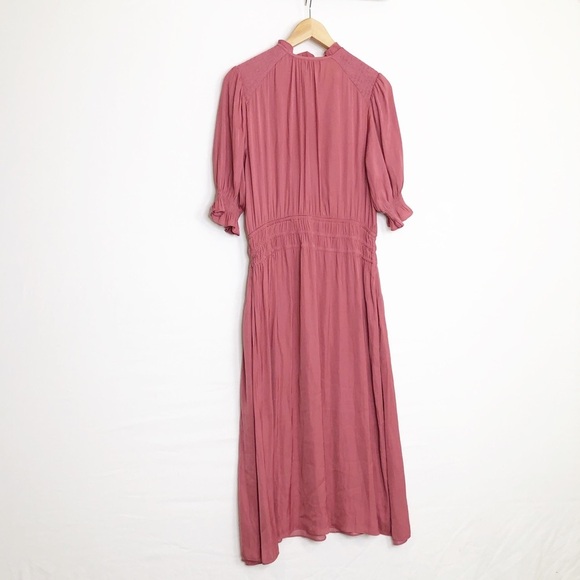 Anthropologie Current Air pink rose, Cape May, Waist mid dress - Picture 10 of 13